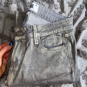 Paige metallic denim jean